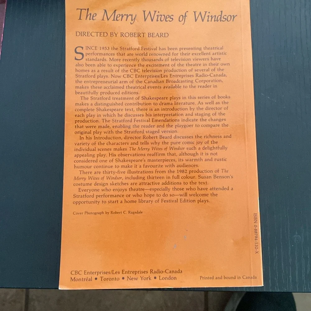 Shakespeare- The Merry Wives Of Windsor (Stratford festival edition) - Picture 2 of 6